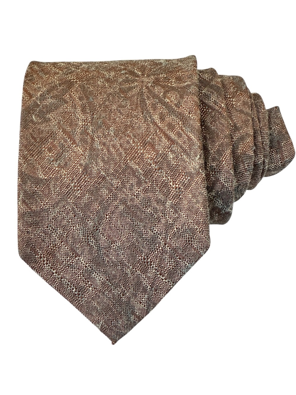 Ermenegildo Zegna Tie Taupe Paisley Silk Blend Italy